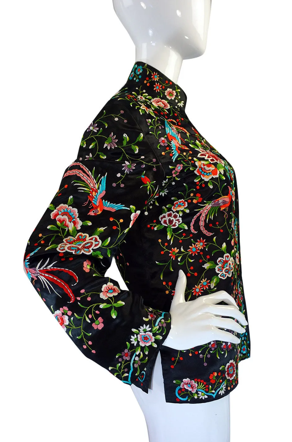 1930s Embroidered Silk Asian Jacket