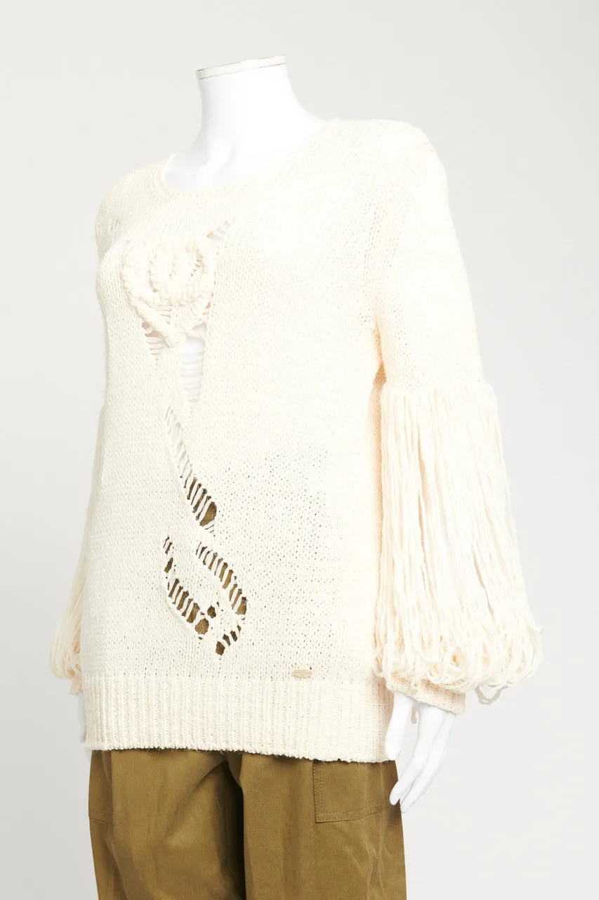 2009 Cruise Cream Silk Crochet Preowned Jumper