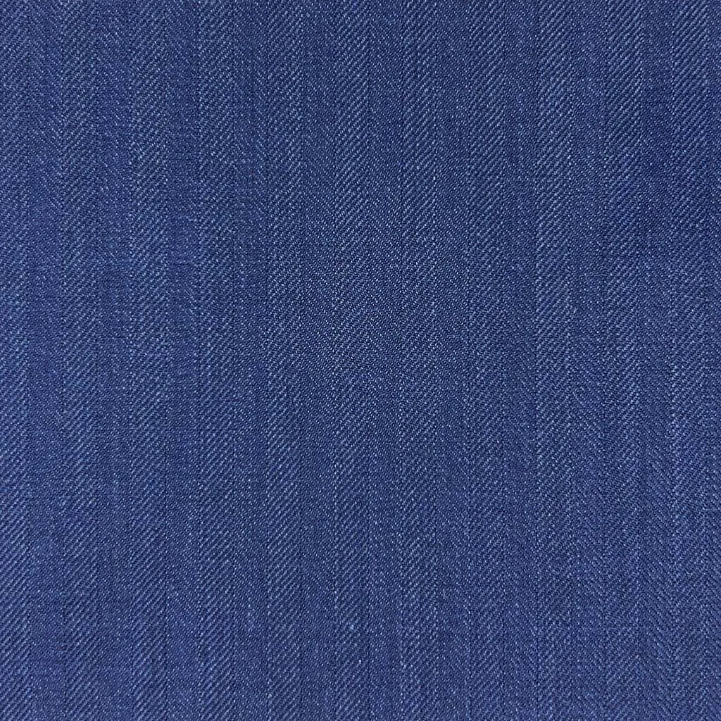 Azure Blue Herringbone With Comfort Stretch