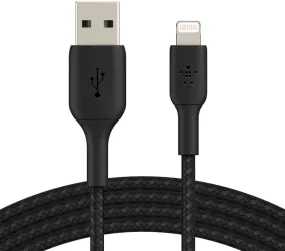 Belkin 1M USB A to Lightning Cable Black - CAA002bt1MBK