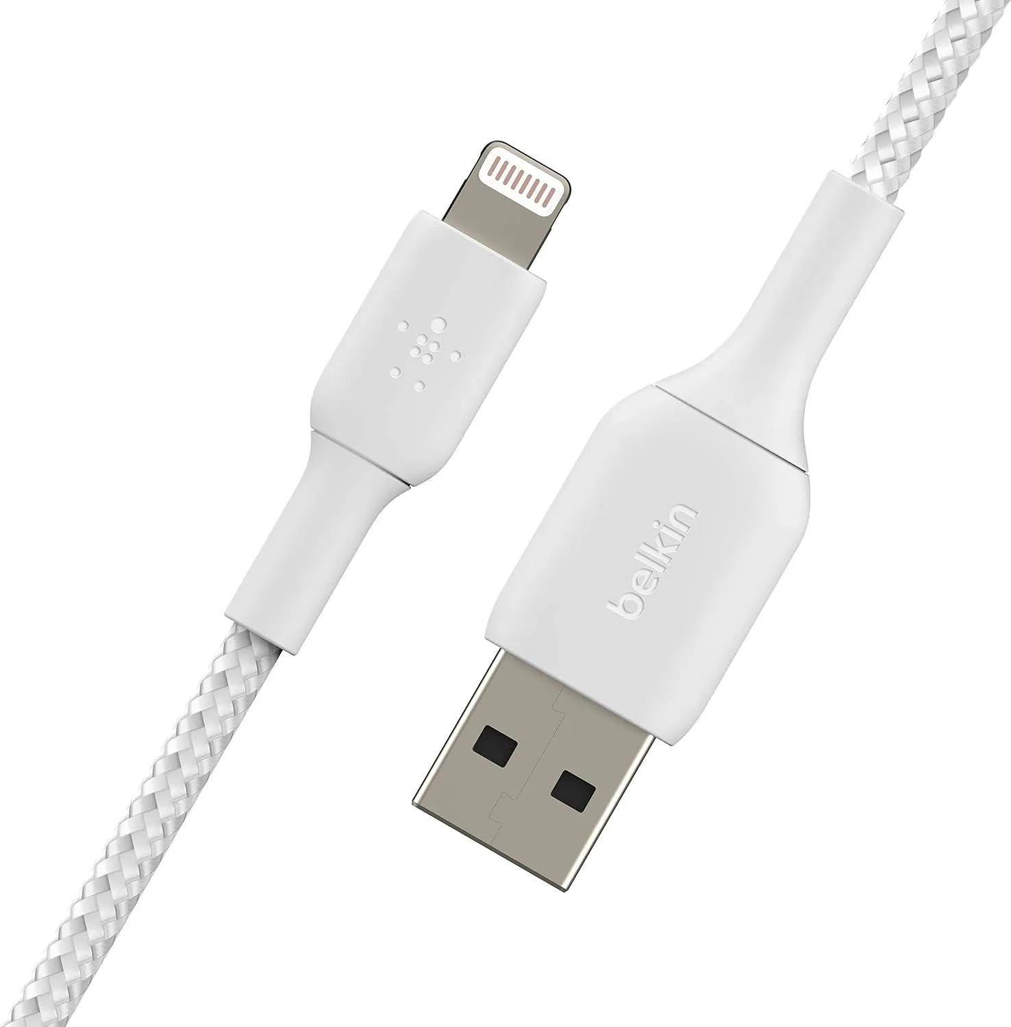 Belkin Boost Charge 2M Braided USB A to Lightning Cable White - CAA002bt2MWH