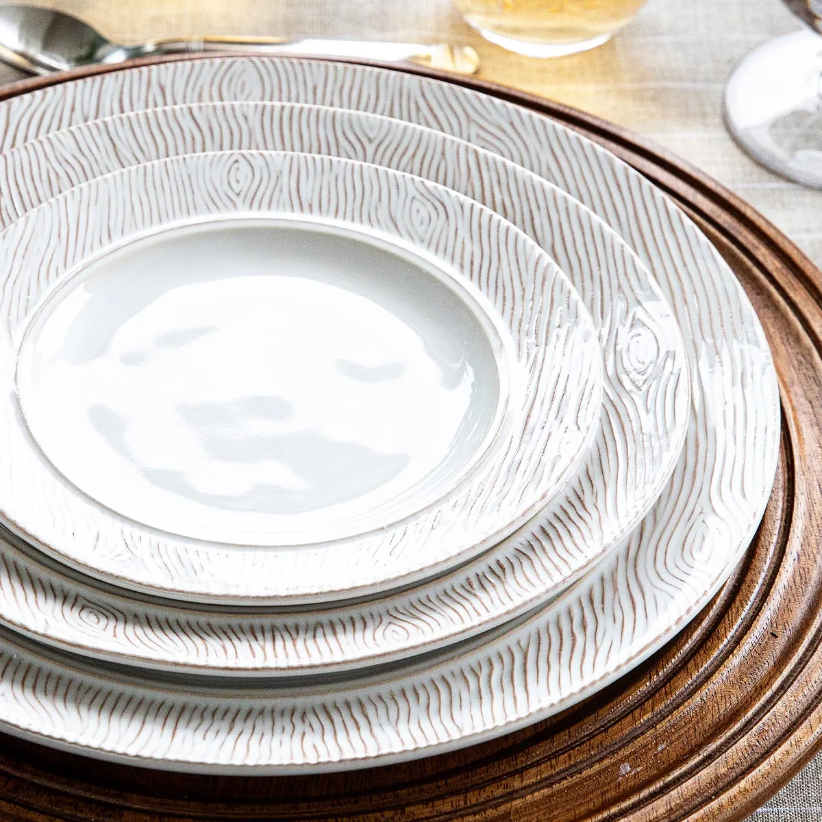 Blenheim Oak Side/Cocktail Plate - Whitewash