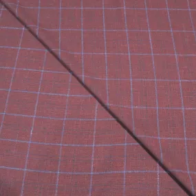 Blue Plaid Superfine Australian Wool Ermenegildo Zegna Cloth Suiting Fabric