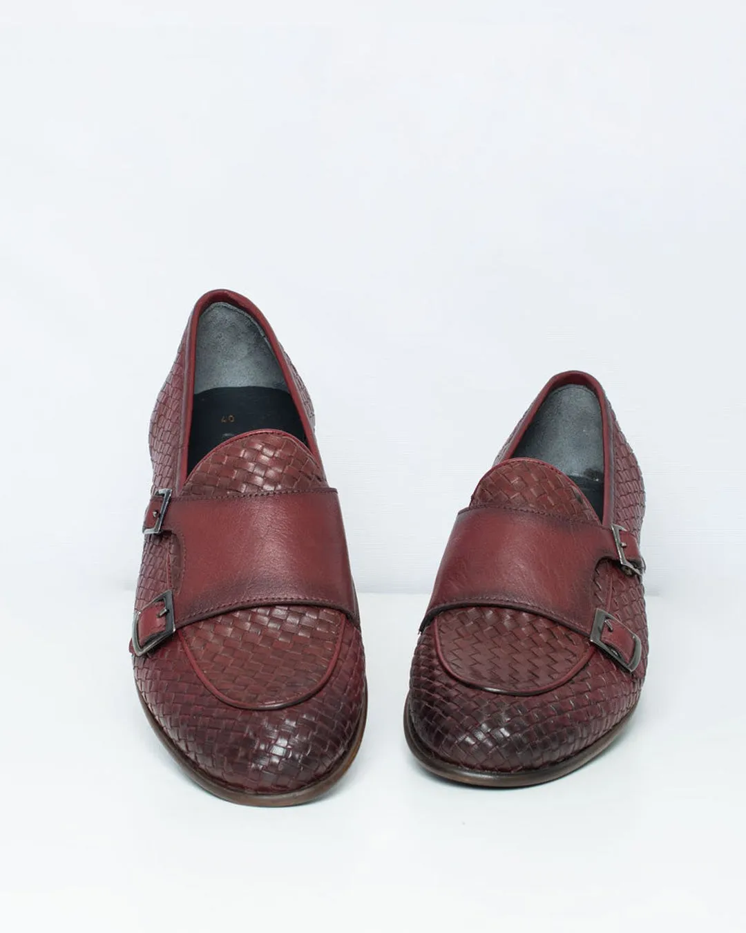 Calvano Burgundy Monk Strap