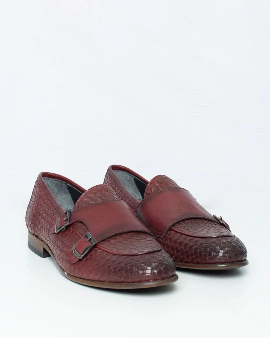 Calvano Burgundy Monk Strap