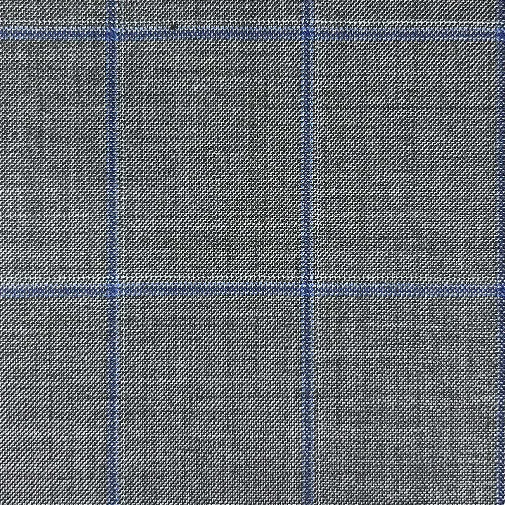 Charcoal Grey Windowpane With Comfort Stretch