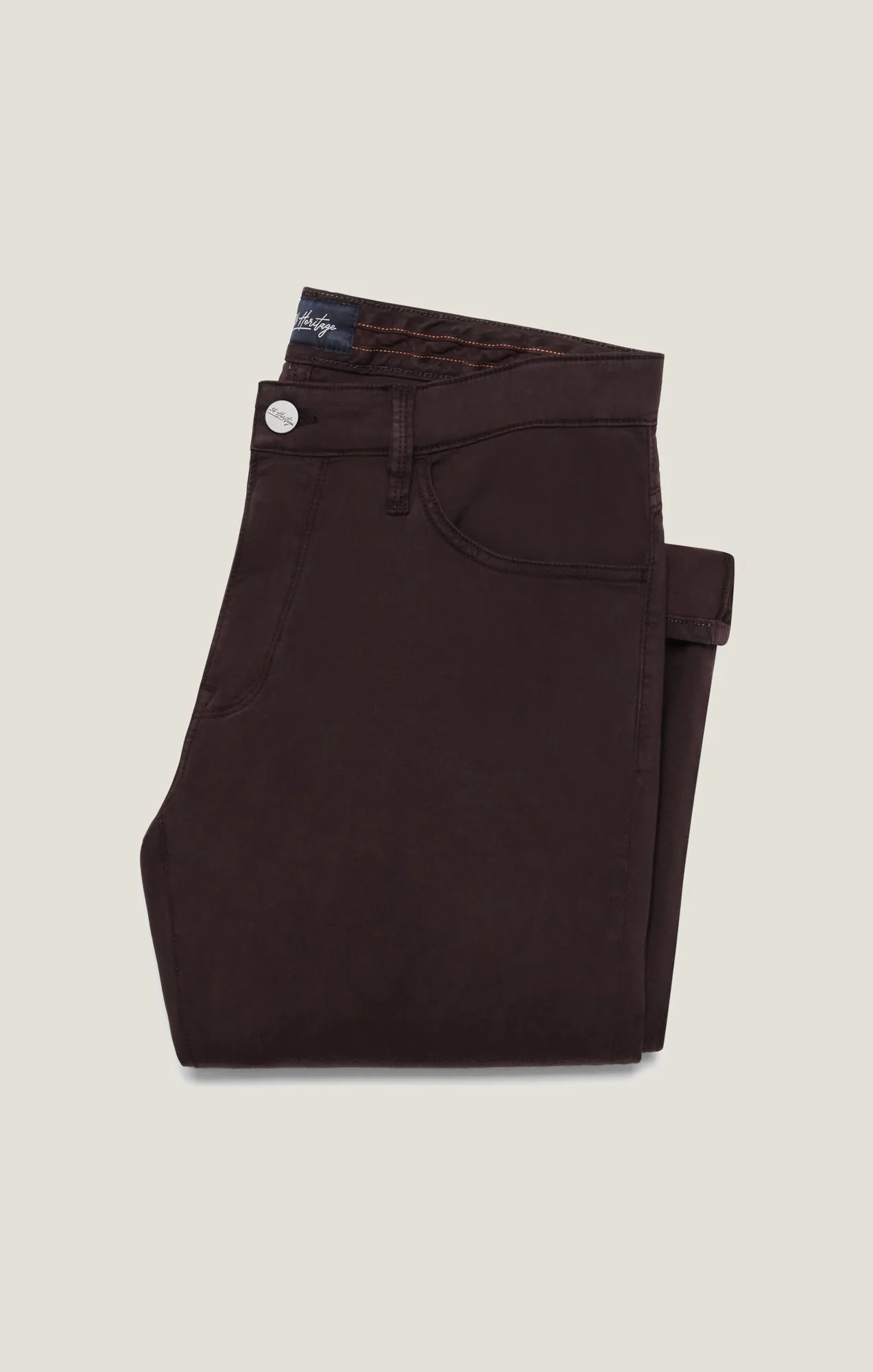 Charisma Relaxed Straight Pants in Burgundy Diagonal