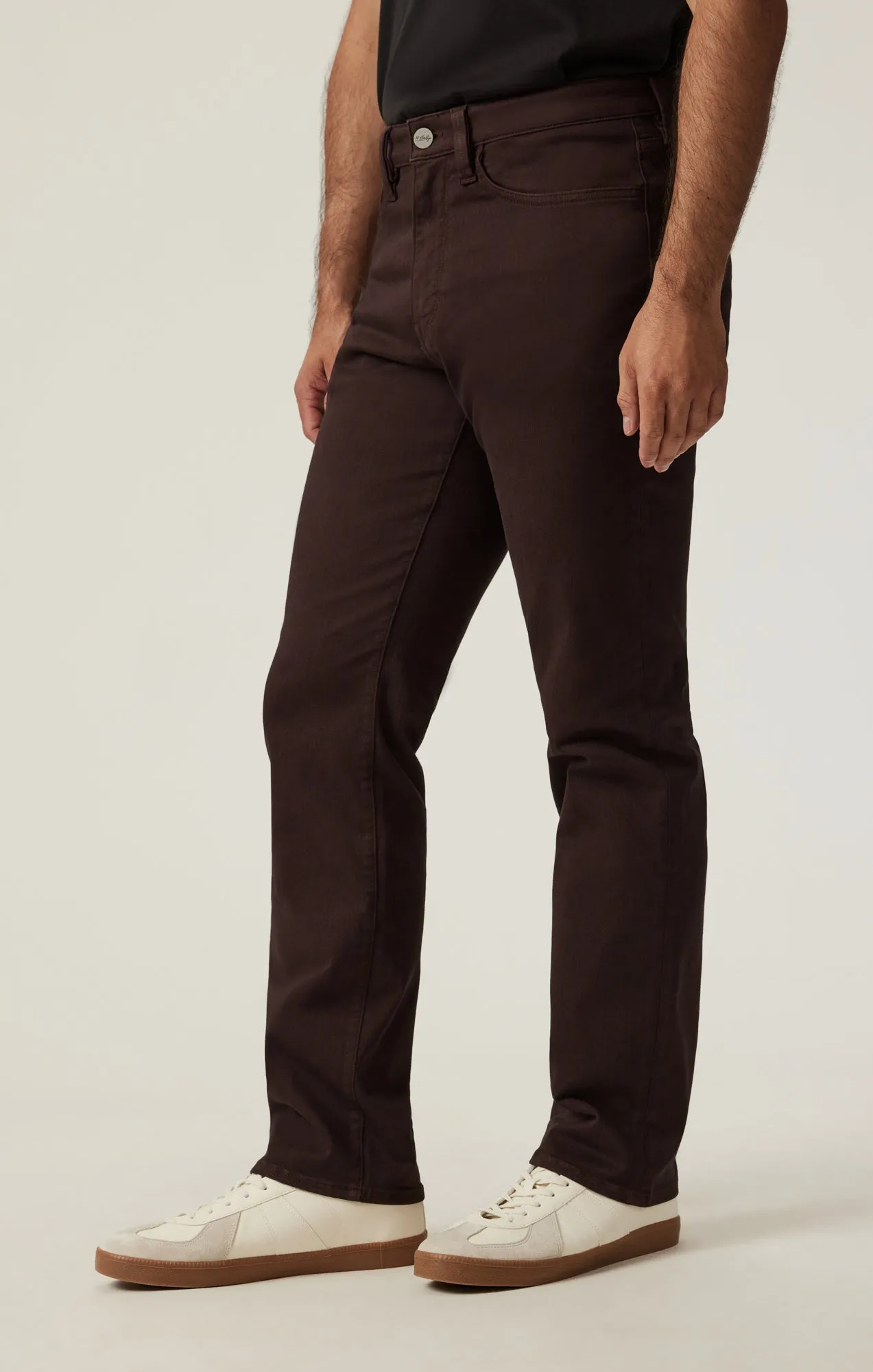 Charisma Relaxed Straight Pants in Burgundy Diagonal