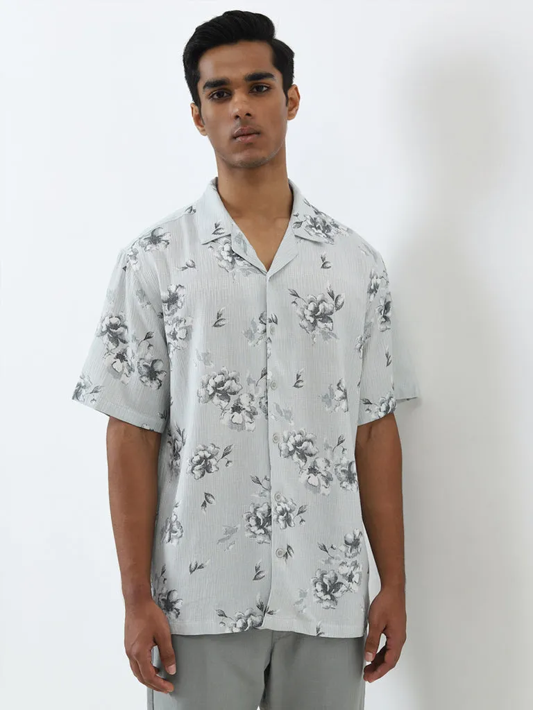 ETA Sage Floral Printed Relaxed-Fit Shirt