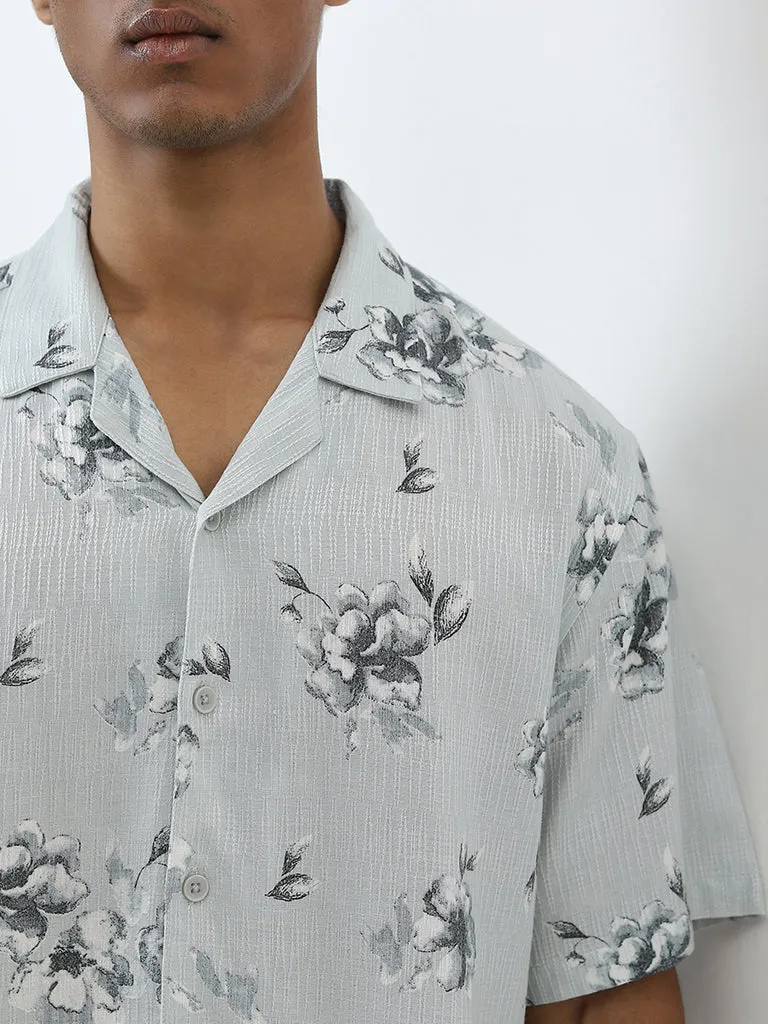 ETA Sage Floral Printed Relaxed-Fit Shirt