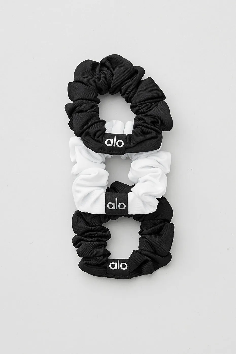 Fresh Mini Scrunchie (3-Pack) - Black/White