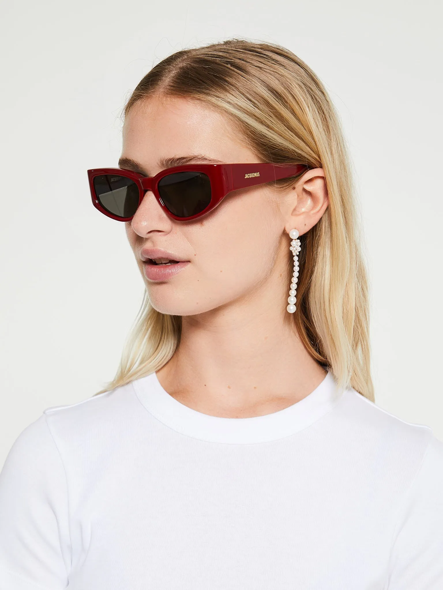 Gala Sunglasses in Burgundy, Yellow Gold and Grey