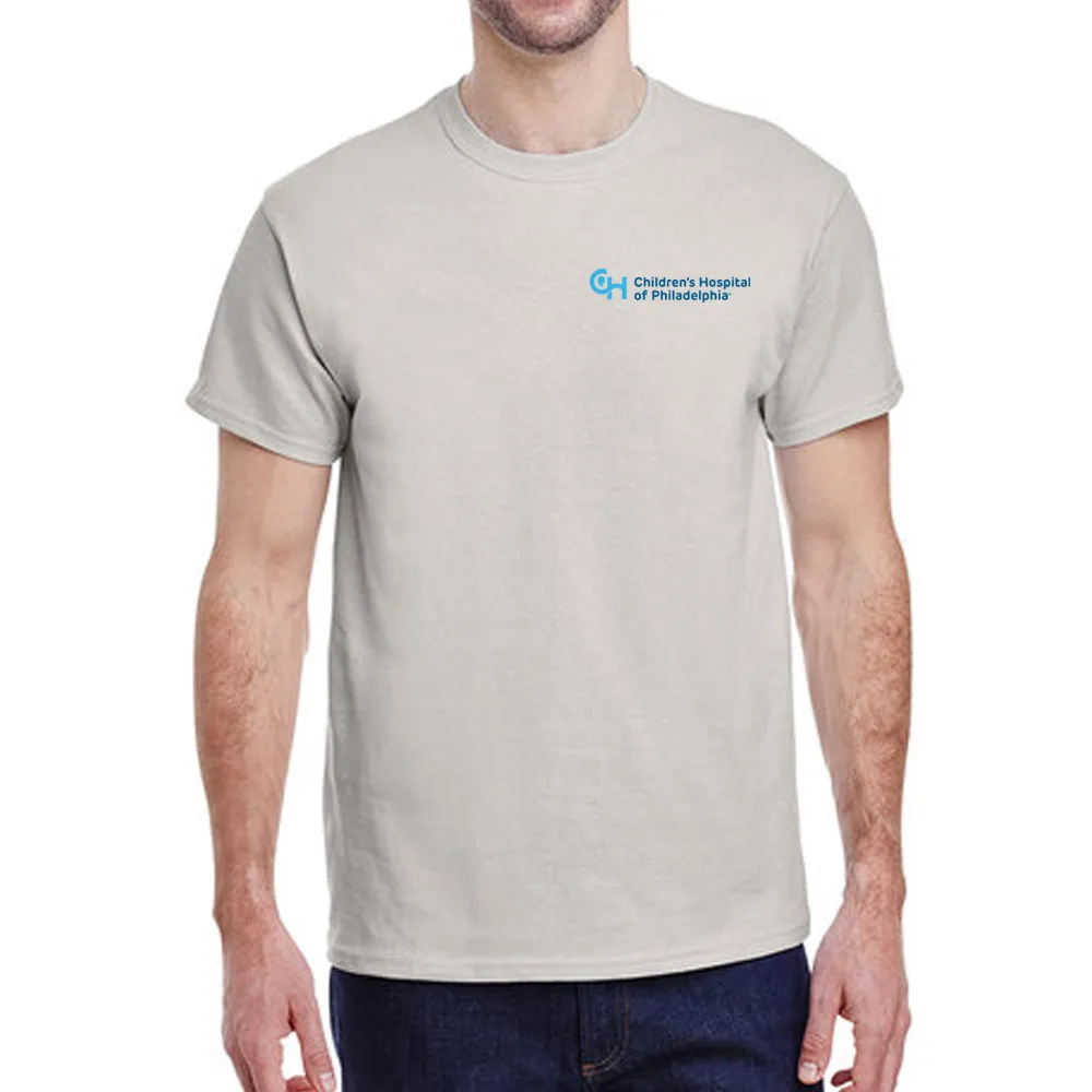 Gildan 6.1oz 100% Cotton Neutral Color T-Shirt With Light Blue CHOP Logo