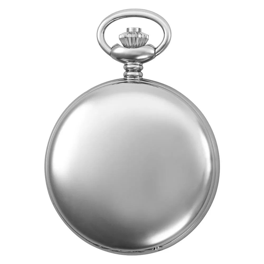 Gotham Men's Silver-Tone Polished Finish Covered Quartz Pocket Watch # GWC15042SP