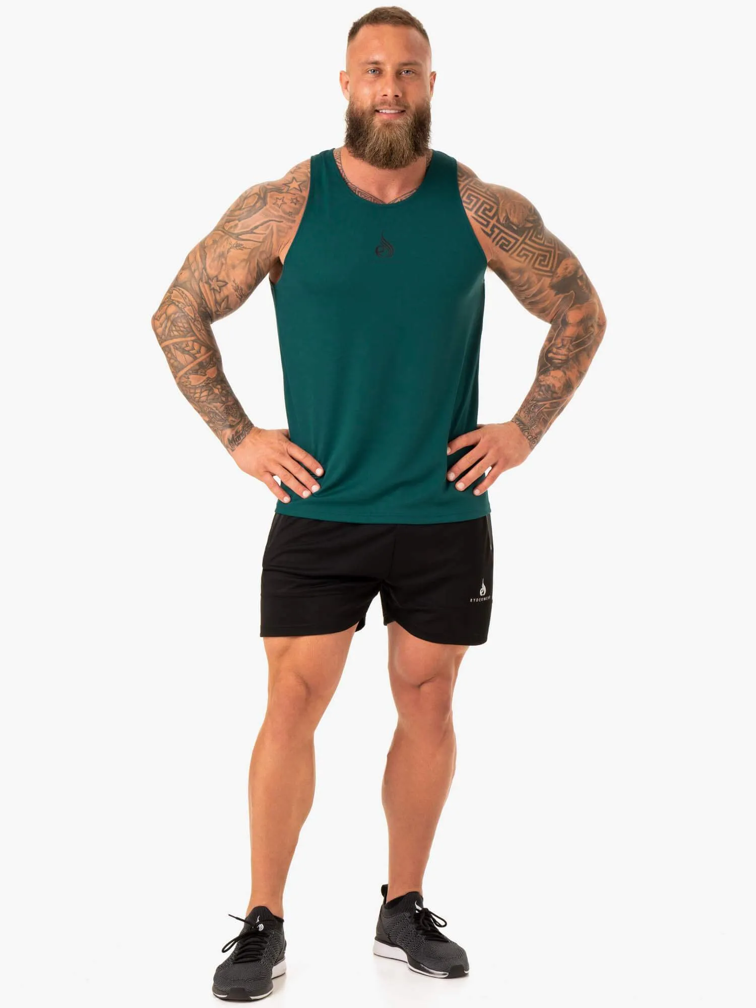 Heighten Mesh Regular Tank - Emerald