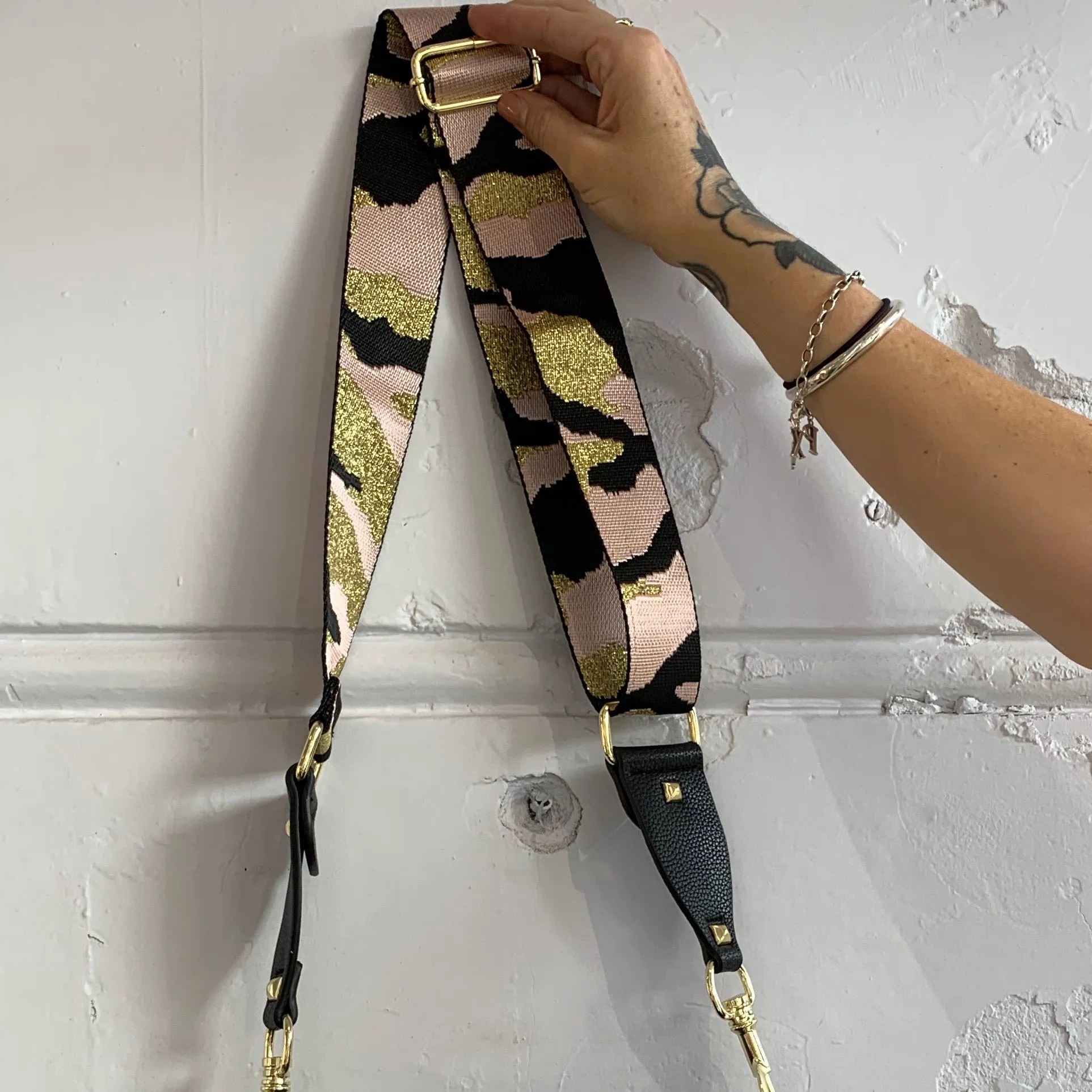 Hi Ho & Co Bag Strap Pink Gold Camo