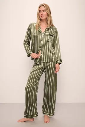 Inez Washable Silk Printed Long PJ Set