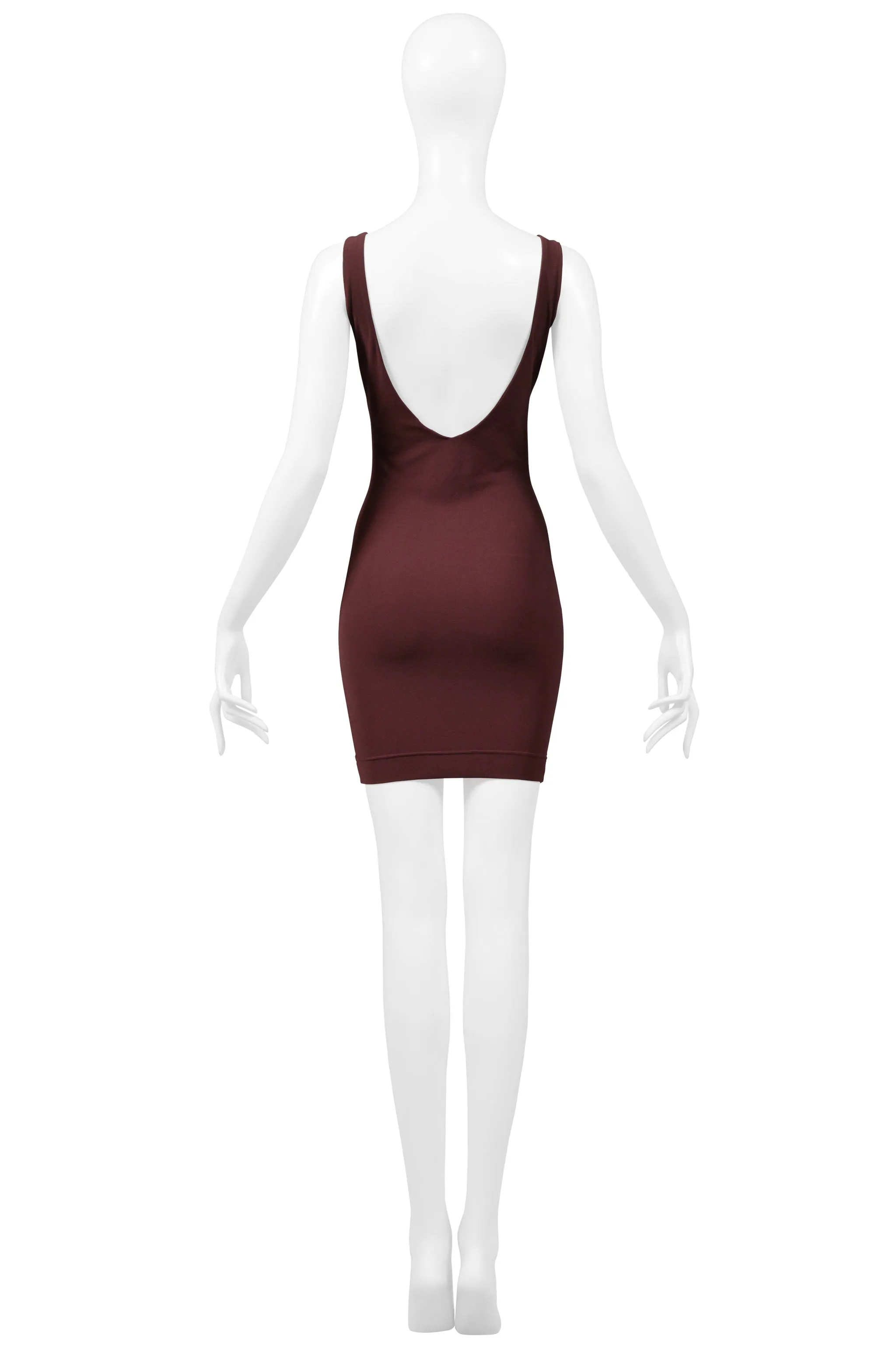 KATHARINE HAMNETT BURGUNDY BODY-CON DRESS