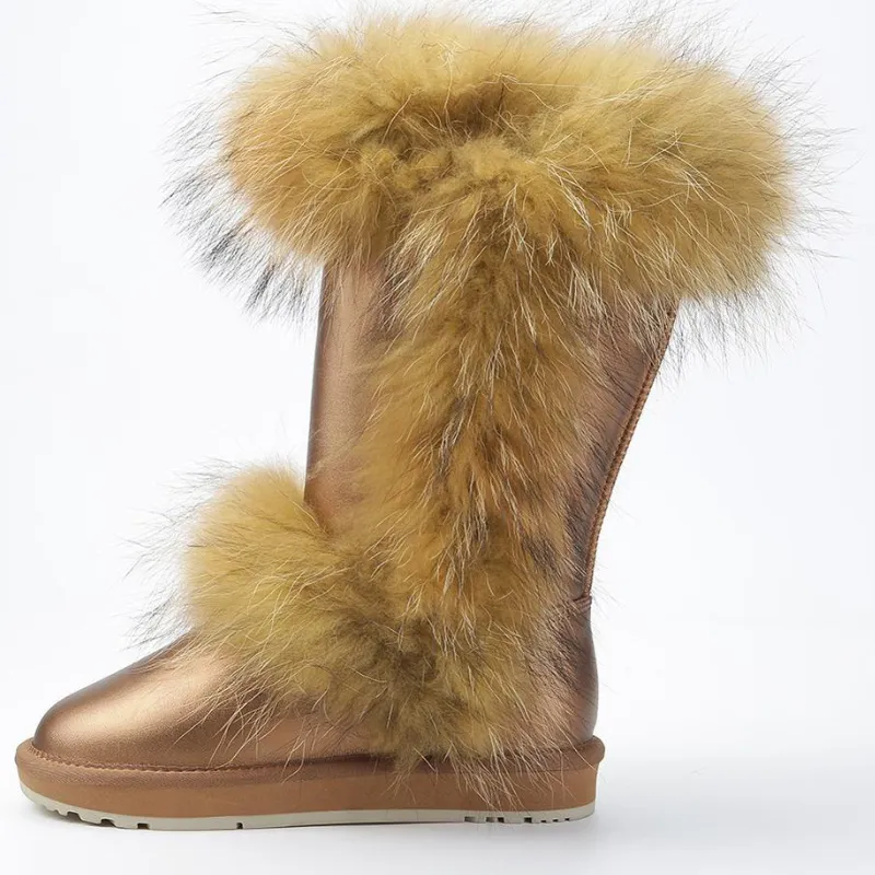 Knee High Fur Snow Boots