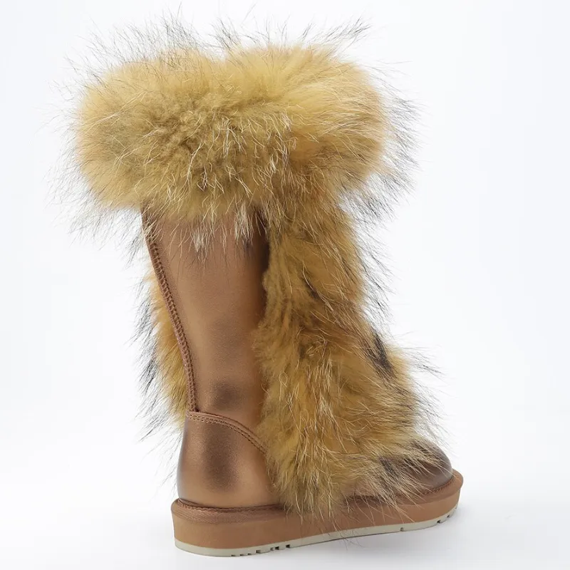 Knee High Fur Snow Boots