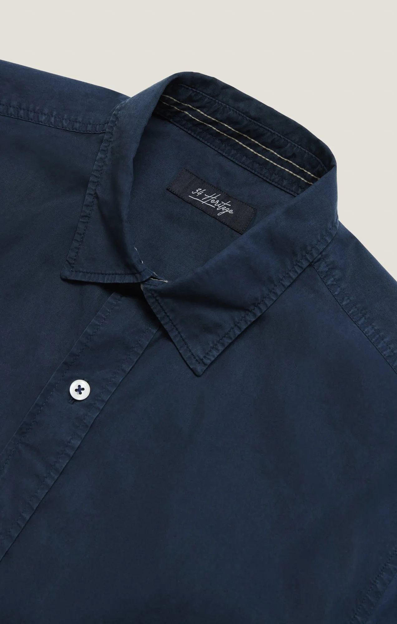 Luxe Twill Shirt In Dress Blues