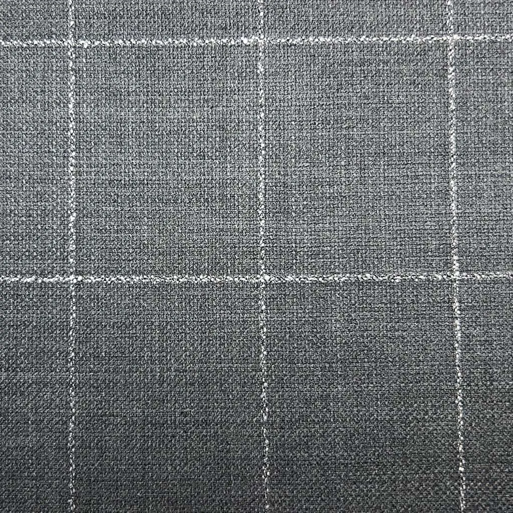 Medium Grey Windowpane With Comfort Stretch