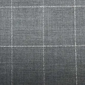 Medium Grey Windowpane With Comfort Stretch