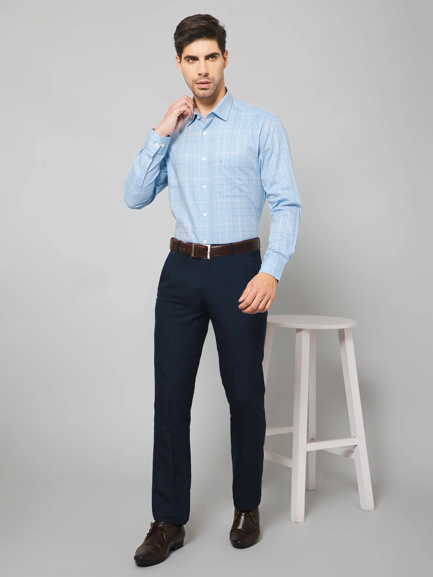 Men Sky Blue Shirt