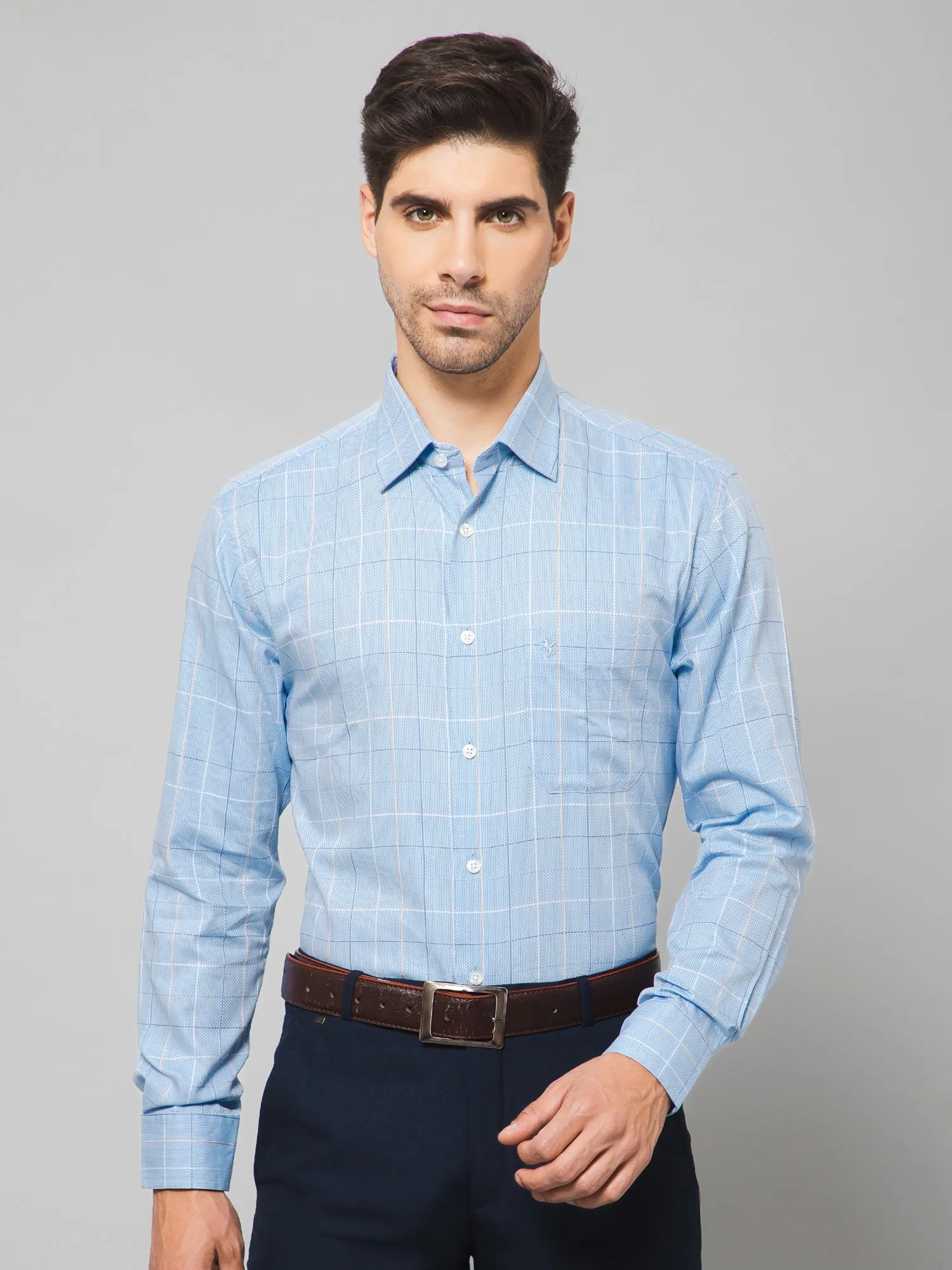 Men Sky Blue Shirt