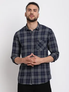 Men's Black Casual Big Checks Full Sleeve Shirt