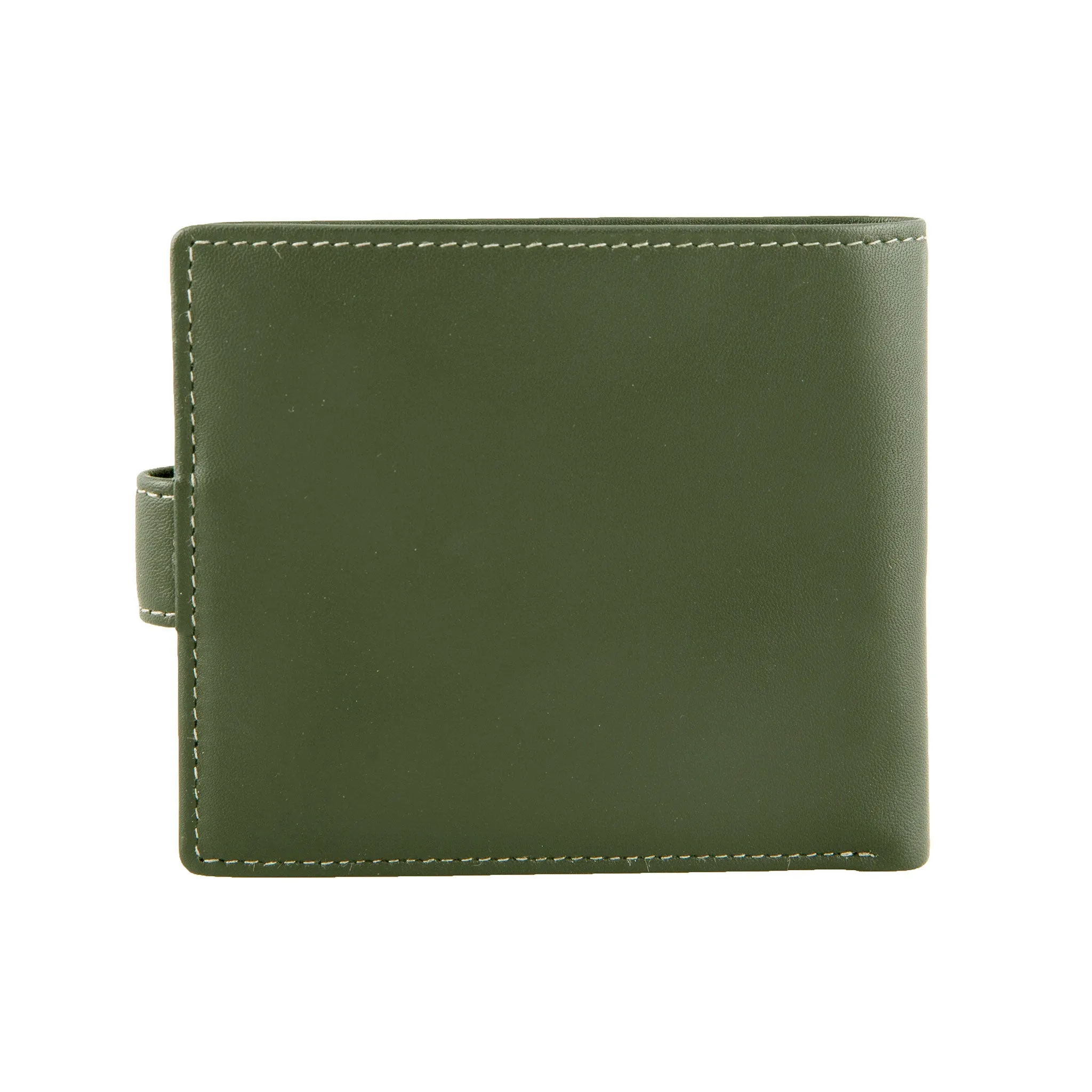 Men's Smooth Nappa Leather Bifold Wallet with RFID Blocking and Coin Purse