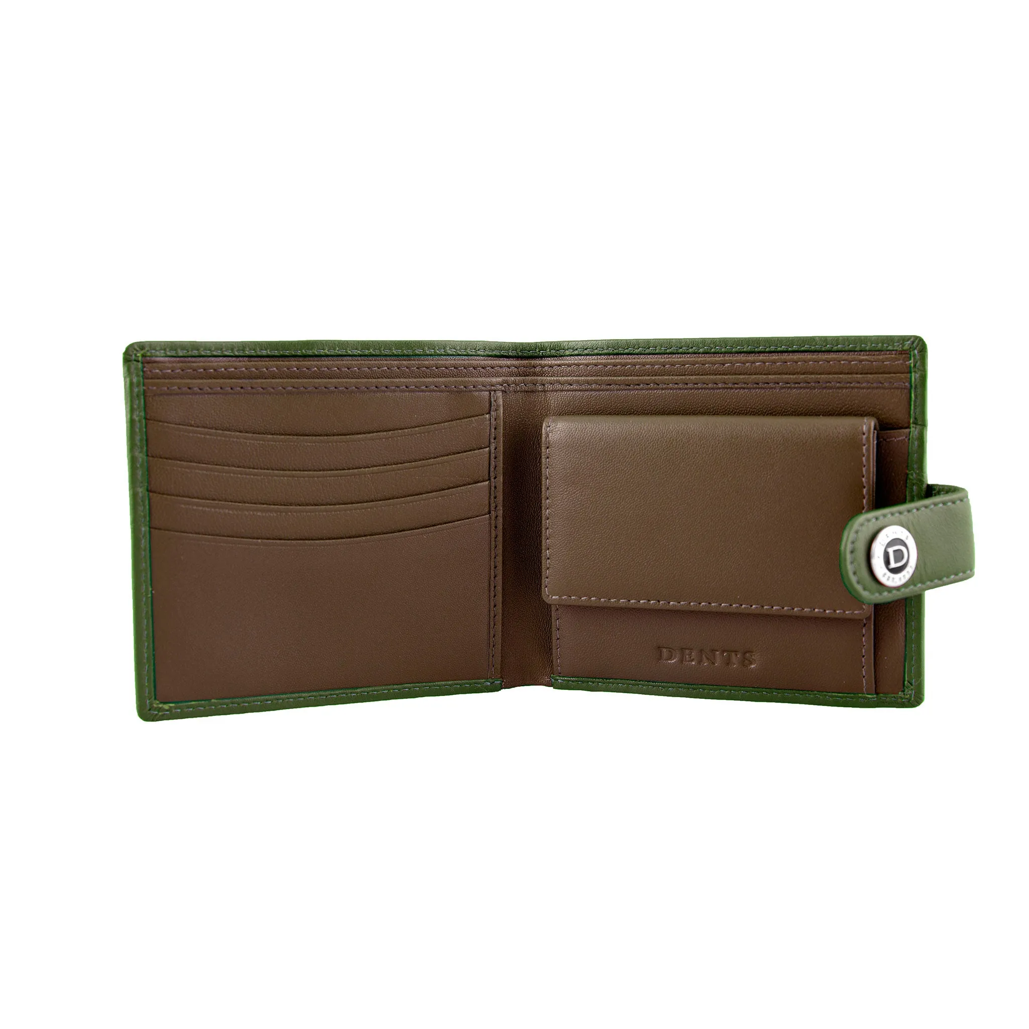 Men's Smooth Nappa Leather Bifold Wallet with RFID Blocking and Coin Purse