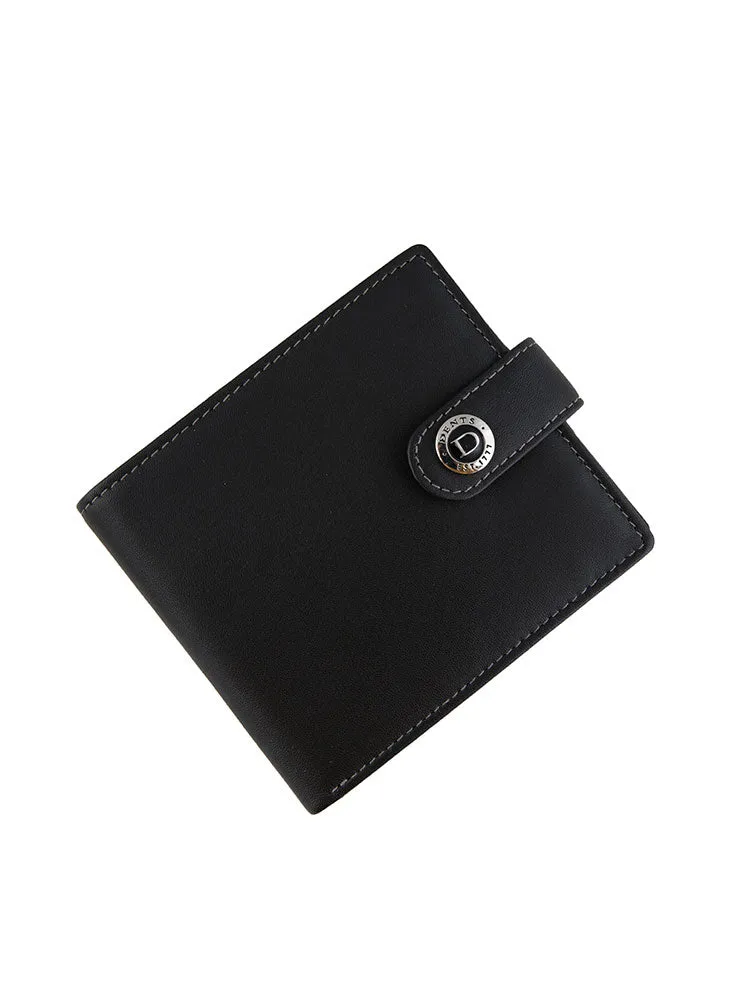 Men's Smooth Nappa Leather Bifold Wallet with RFID Blocking and Coin Purse