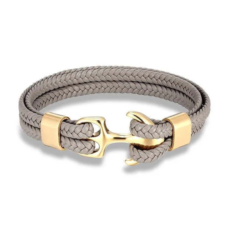 Nardo Grey Braided Leather Bracelet