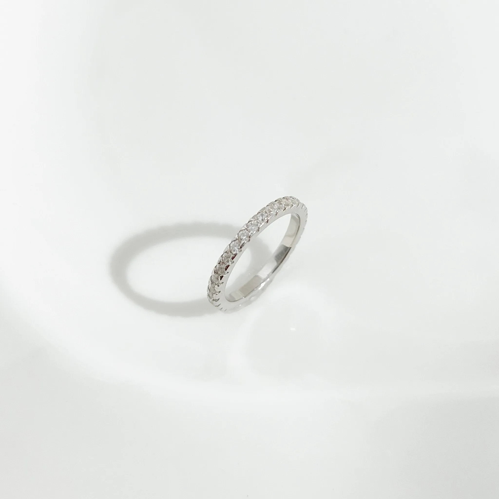 Pave Gem Sterling Silver Ring