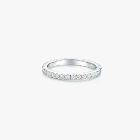 Pave Gem Sterling Silver Ring