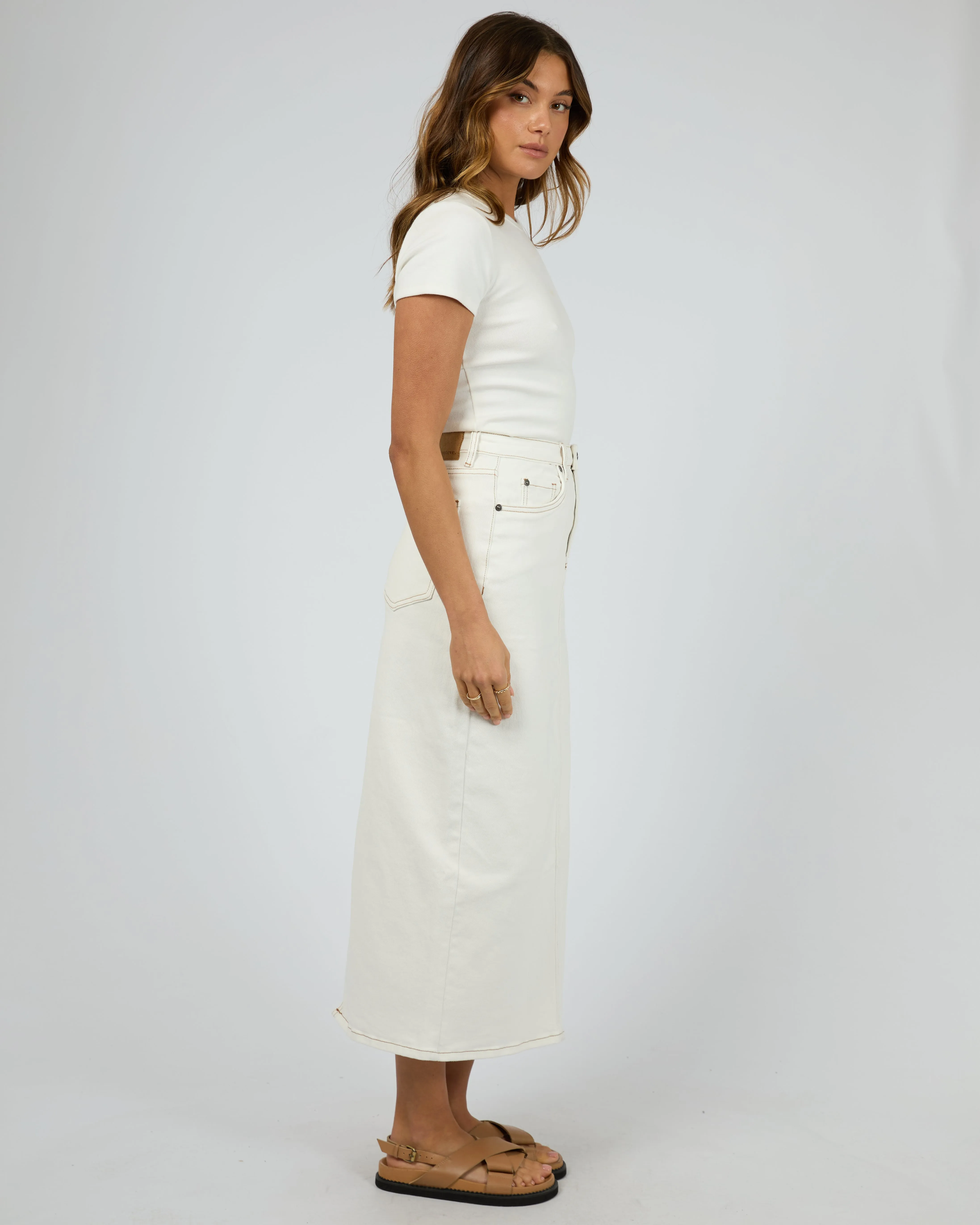 Ray Comfort Maxi Skirt Vintage White