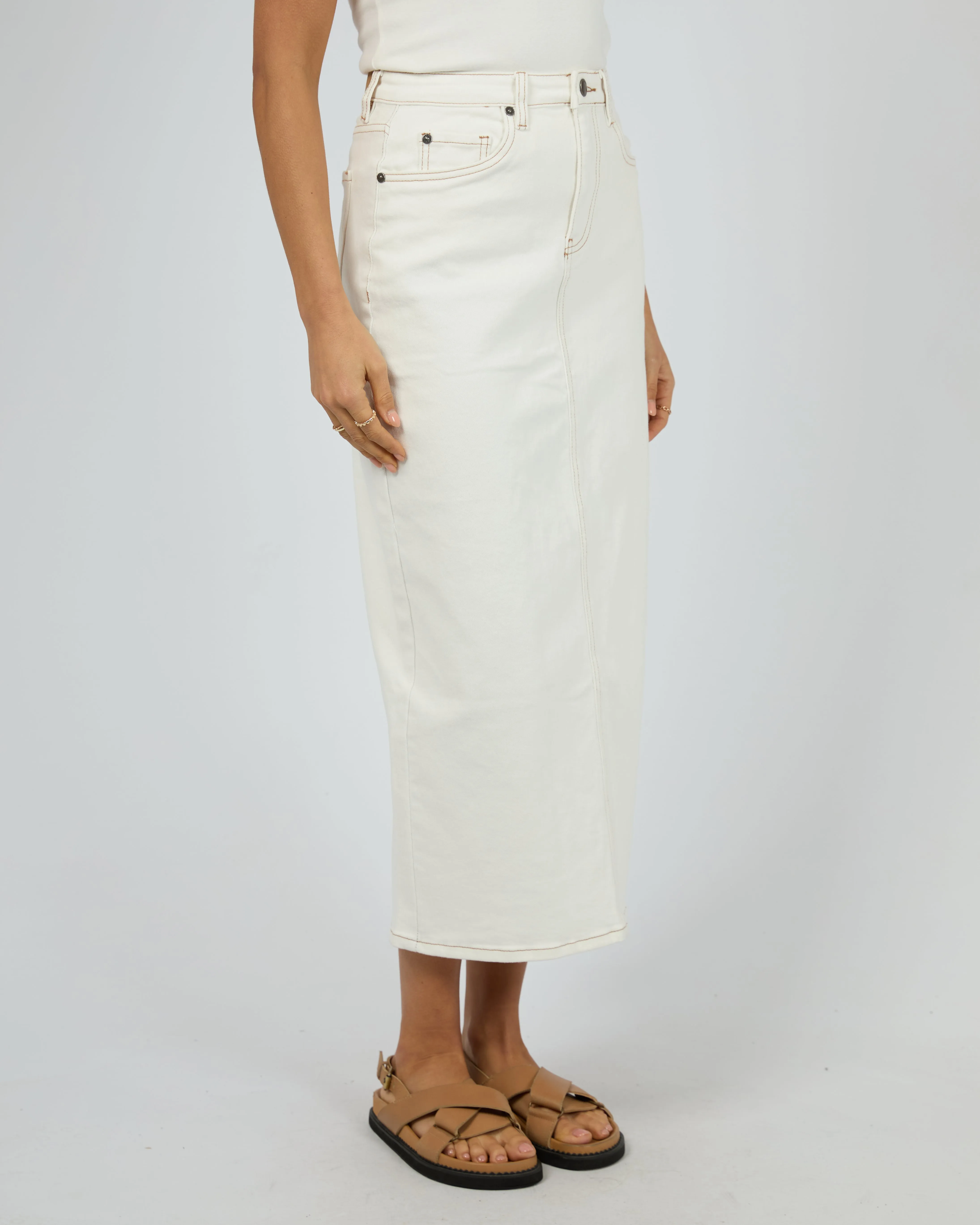 Ray Comfort Maxi Skirt Vintage White