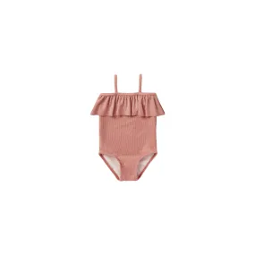 ruffle one-piece || lipstick