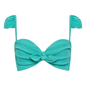 Teal Cabana Bikini Top