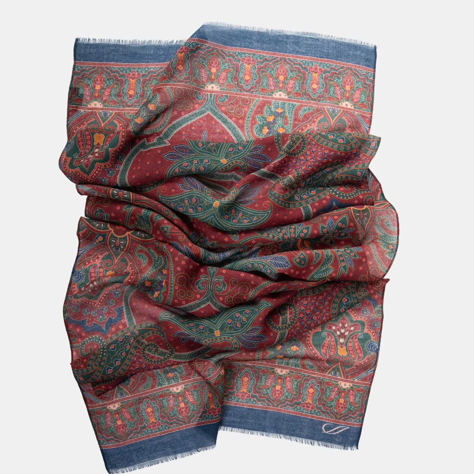 Uffizi - Wool Scarf - Chianti Red