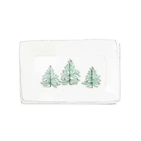 VIETRI Lastra Holiday Small Rectangular Tray