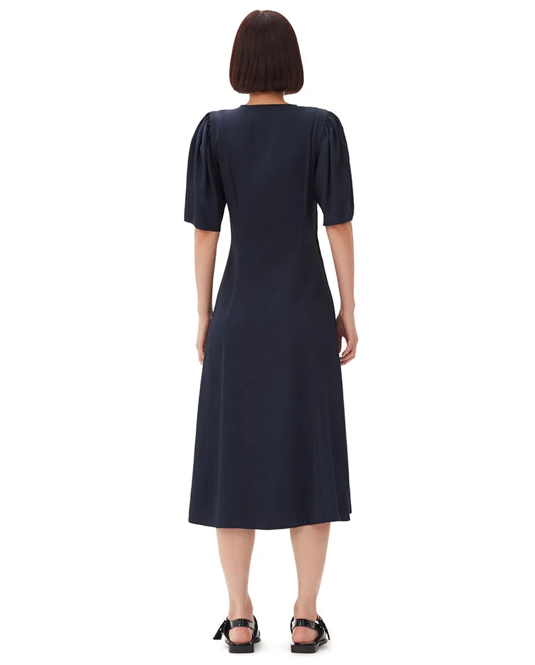 Viscose Twill Wrap dress Sky Captain