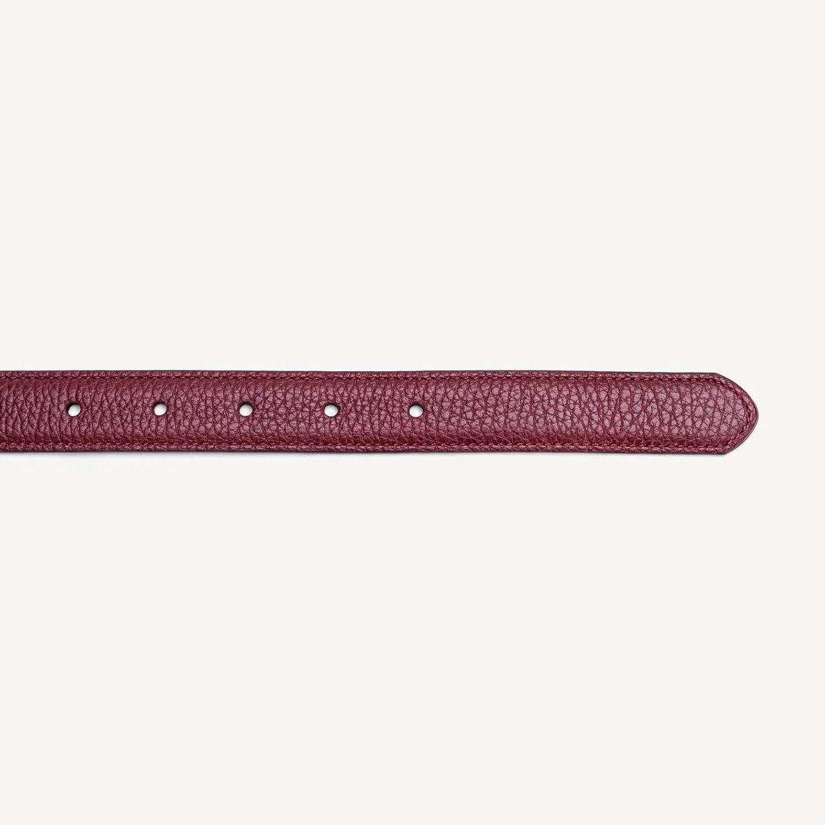 Women's Belt with Round Buckle - Burgundy